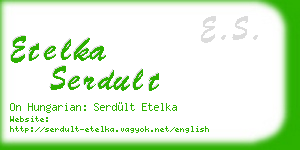 etelka serdult business card
